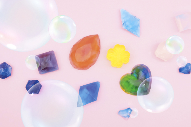 【実験工作教室】 宝石石けん　～水晶のような石けんをつくろう～