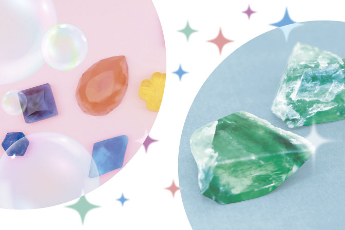 5月 【じっくりラボ】 きらきら宝物チャレンジ ～宝石石けんづくり と 蛍石磨き～